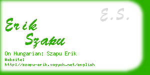 erik szapu business card